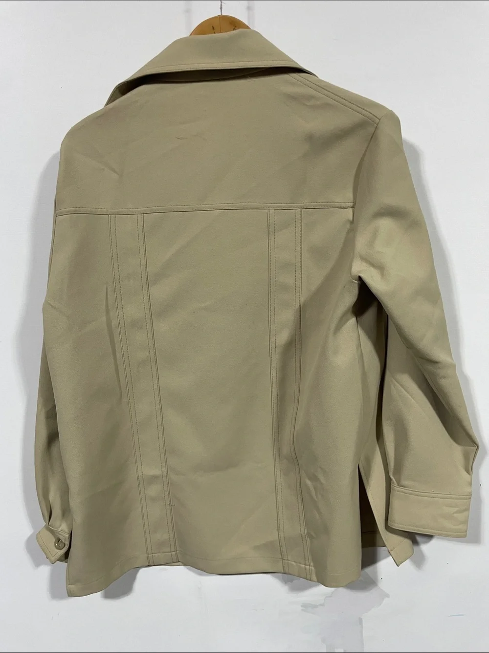 Vintage 1970s Beige Military-Style Field Jacket
